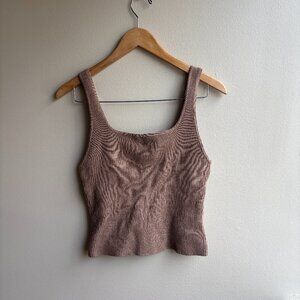 Babaton Ribbed Tan Tank